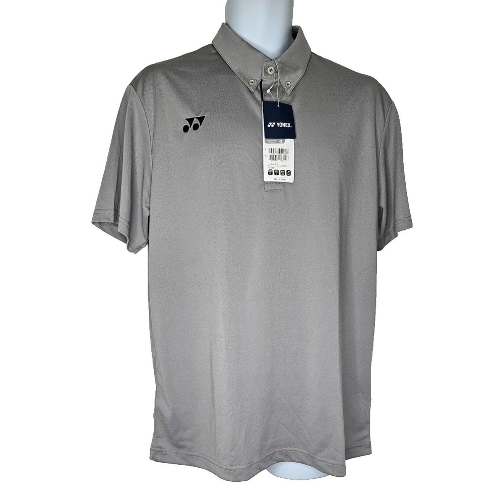Yonex 10455EX Polo Gray Performance Tennis Shirt USA L NWT